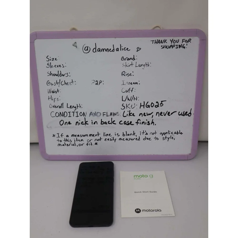 Blue Smartphone Motorola 32GB Moto G Pure Tracfone XT2163DL